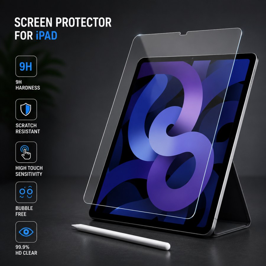Tempered Glass Screen Protector - iPad